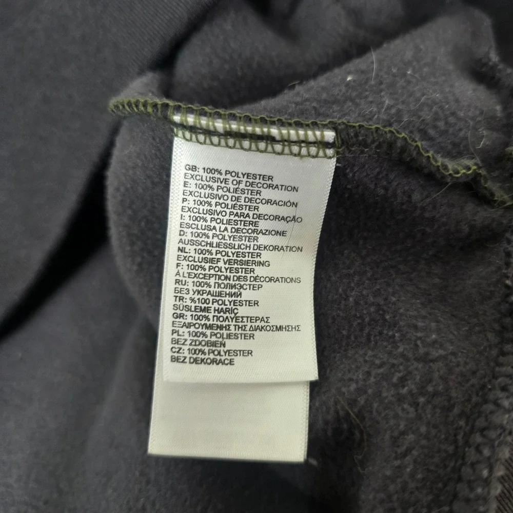 The North Face Mens Hoodie sz Medium Olive Green Black Colorblock Logo Pullover